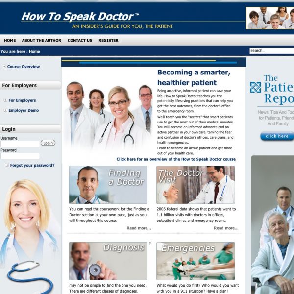 How to speak Doctor Website