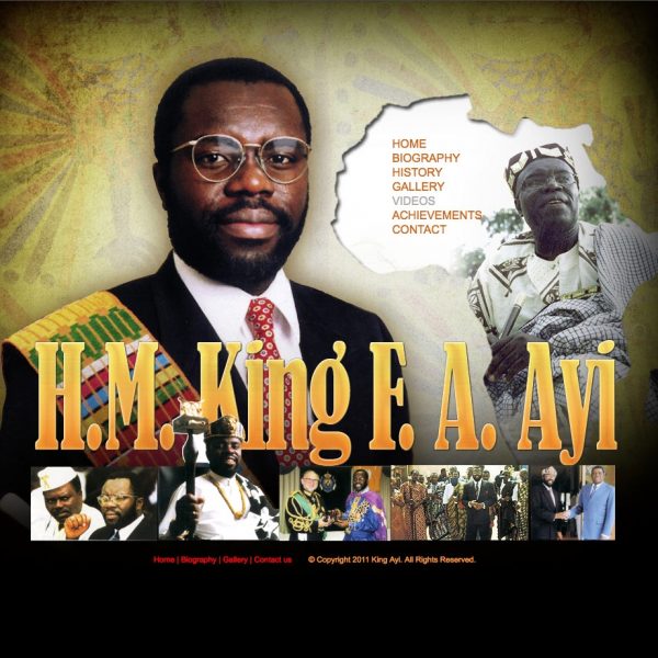 African Royalty Website Design